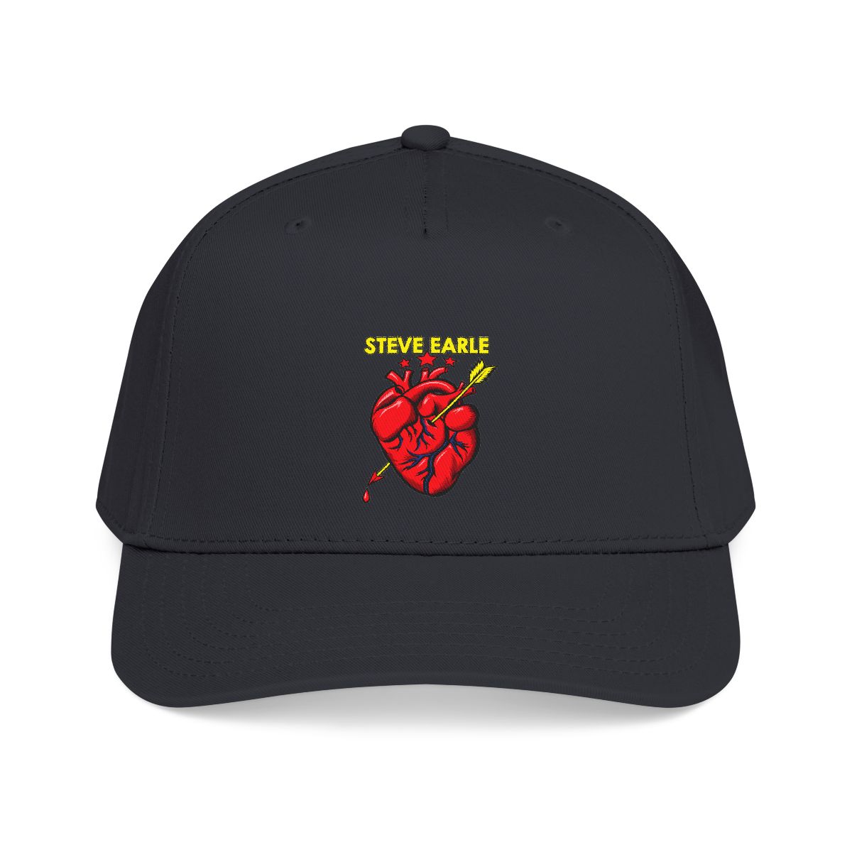 Steve Earle Heart Graphic Baseball Cap | Steve Earle Merch - Official Hats & Caps merchandise