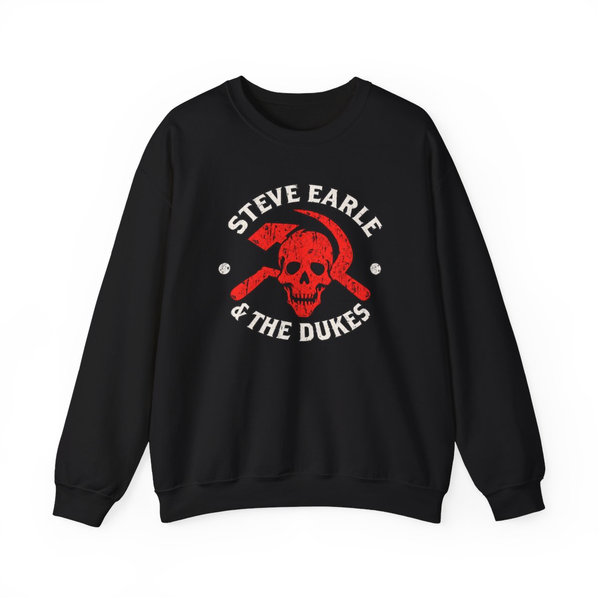 Steve Earle The Dukes Skull Logo Sweatshirt | Steve Earle Merch - alternate angle 2, merchandise