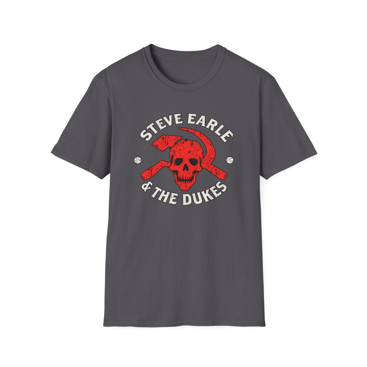 Steve Earle The Dukes Skull and Crossbones T-Shirt | Steve Earle Merch - alternate angle 5, merchandise