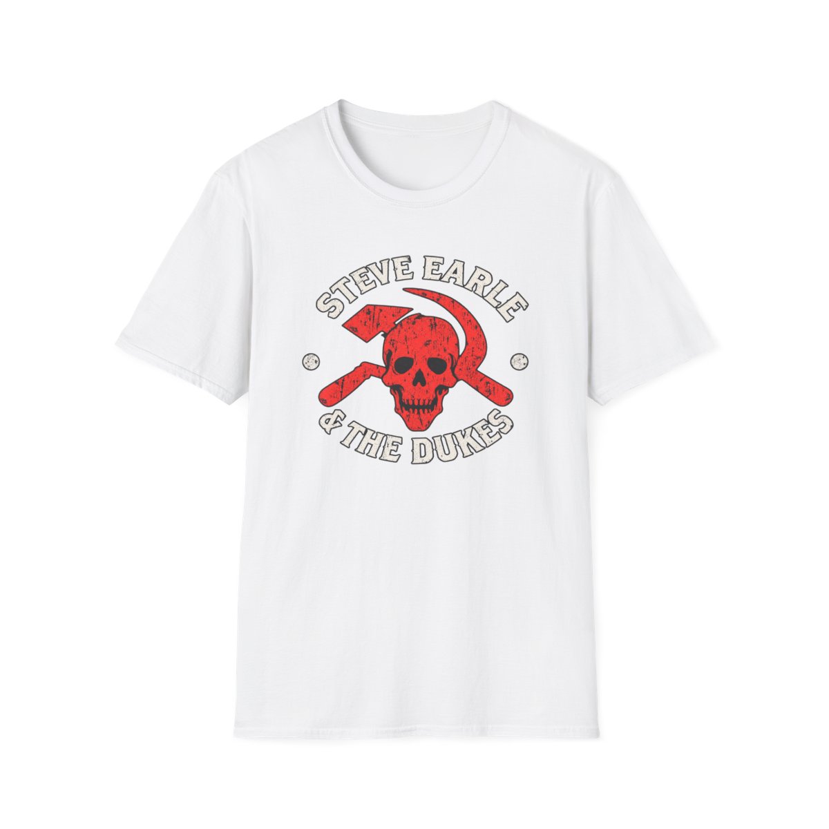 Steve Earle The Dukes Skull and Crossbones T-Shirt | Steve Earle Merch - Official T-Shirts merchandise