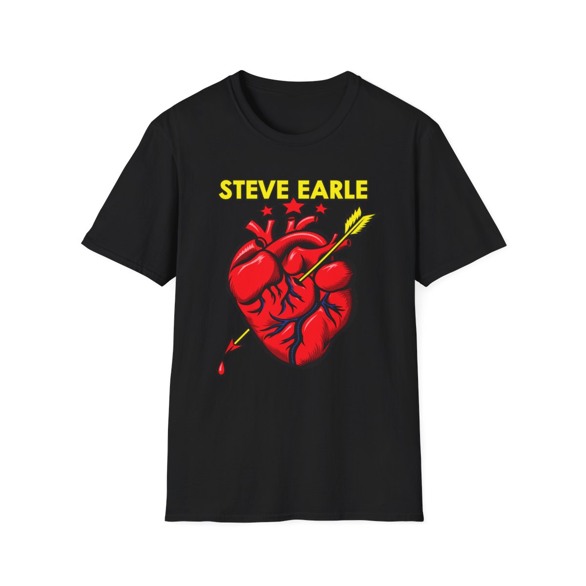 Steve Earle Heart and Arrow T-Shirt | Steve Earle Merch - alternate angle 2, merchandise