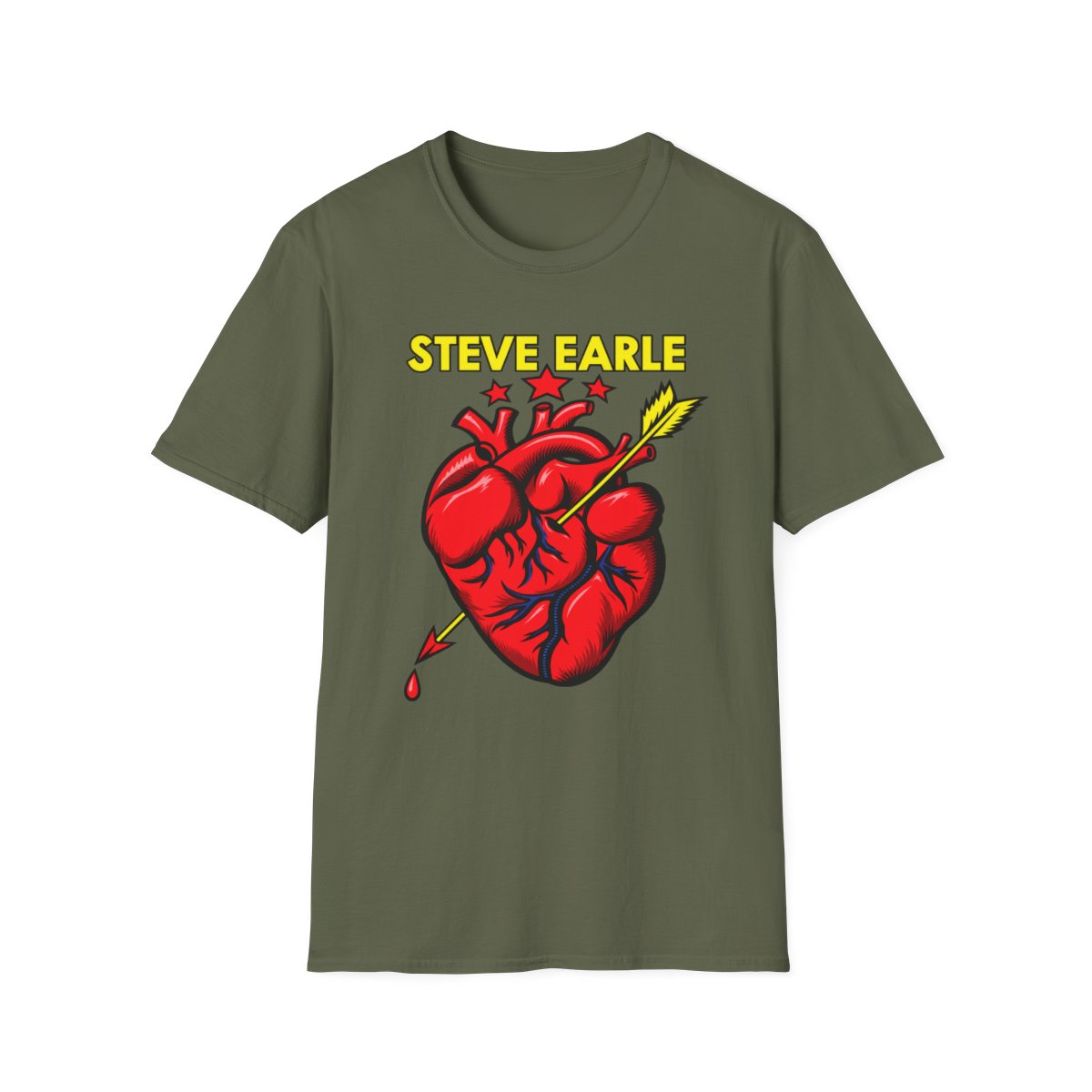 Steve Earle Heart and Arrow T-Shirt | Steve Earle Merch - alternate angle 4, merchandise