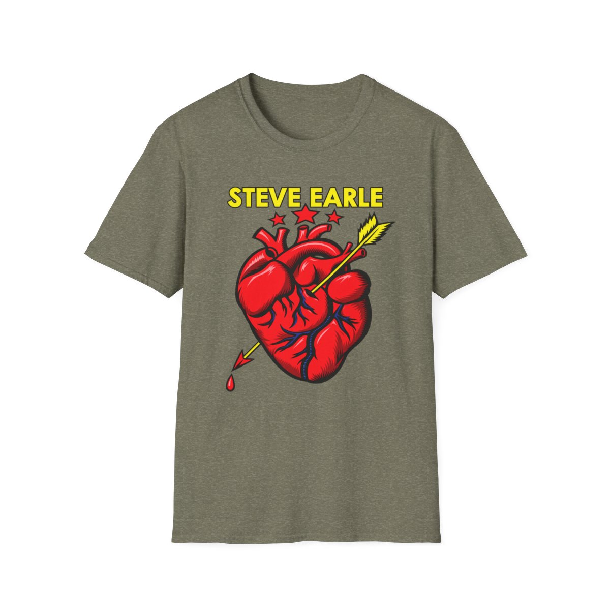 Steve Earle Heart and Arrow T-Shirt | Steve Earle Merch - alternate angle 3, merchandise
