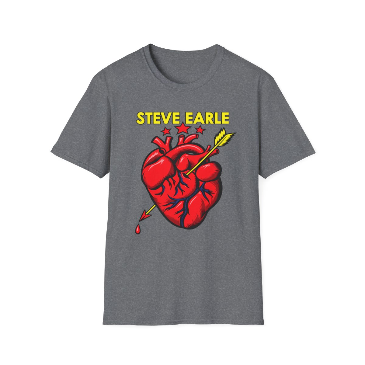 Steve Earle Heart and Arrow T-Shirt | Steve Earle Merch - alternate angle 5, merchandise