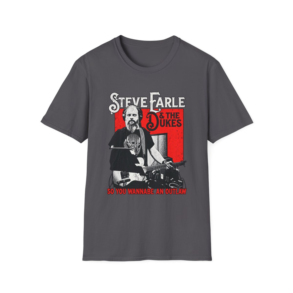 Steve Earle and the Dukes Concert Graphic T-Shirt | Steve Earle Merch - alternate angle 3, merchandise