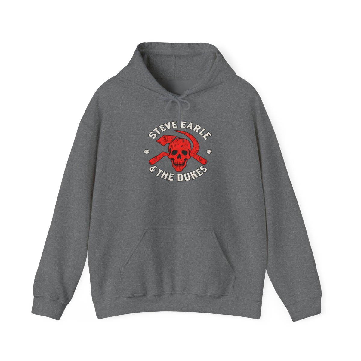Steve Earle The Dukes Skull Logo Hoodie | Steve Earle Merch - alternate angle 2, merchandise