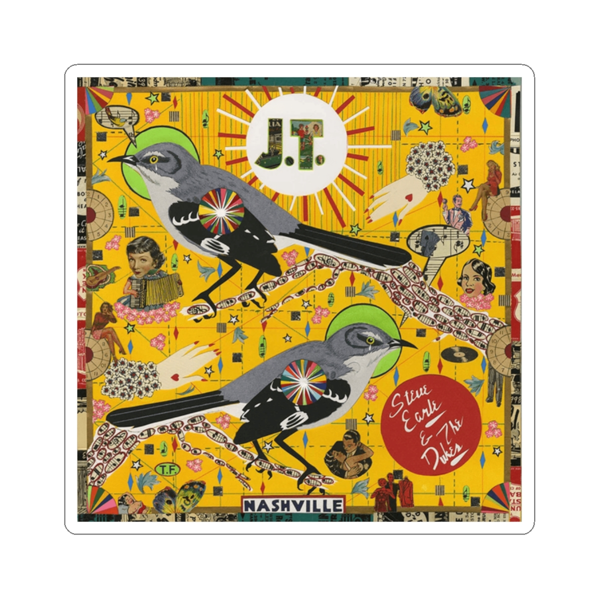 Kiss-Cut Stickers | Steve Earle Merch - alternate angle 3, merchandise