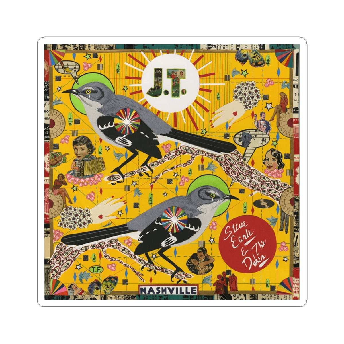 Kiss-Cut Stickers | Steve Earle Merch - alternate angle 1, merchandise